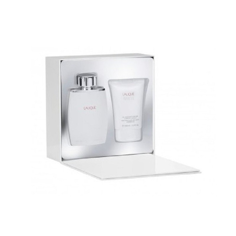 Lalique - Cofre Lalique White Eau de Toilette 125 ml + Gel Corporal 100ml - Hombre.