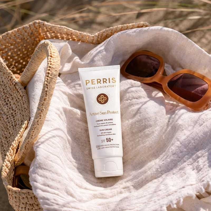 Active Sun Protect Sun Cream SPF 50+ 75 мл - Perris Swiss Laboratory