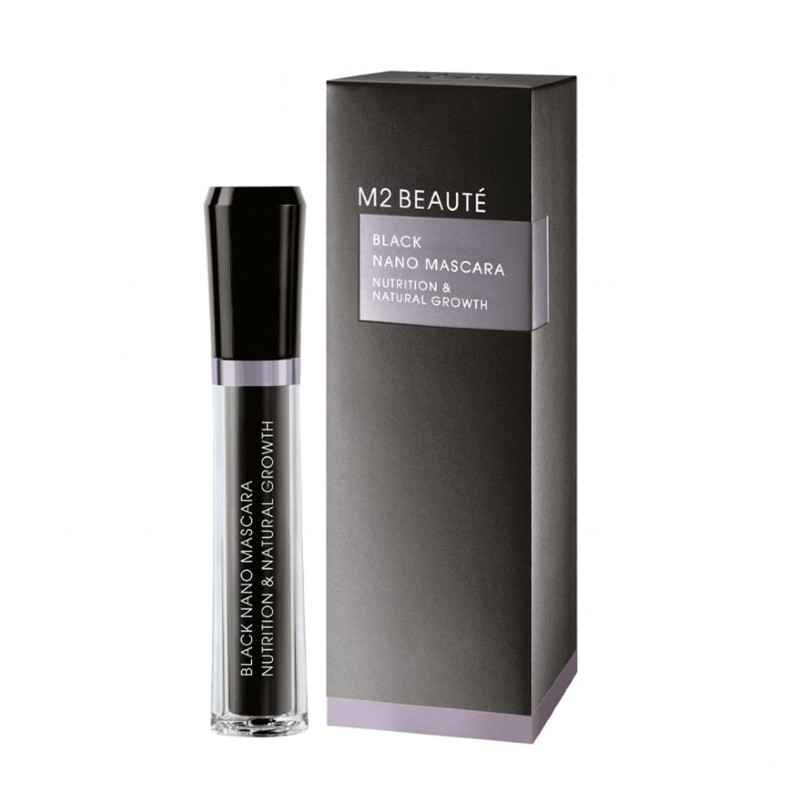 M2 Beauté - Sort nano mascara ernæring og naturlig vækst 6 ml.