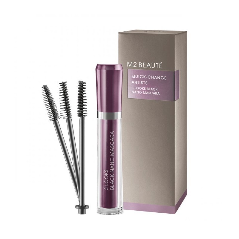 M2 Beauté - 3 Looks Black Nano Mascara de Ojos 6 ml.